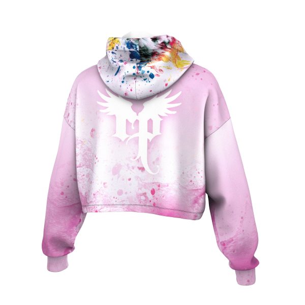 Artistic Owl Cropped Hoodie Sale - Image 3