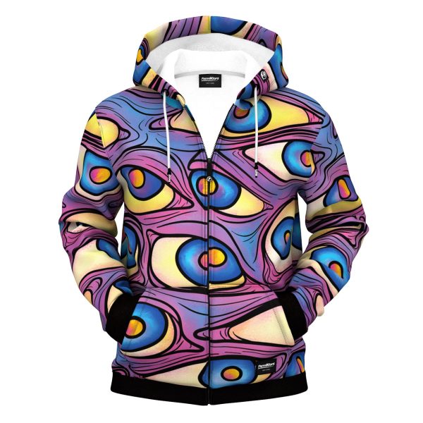Eye Disagree Zip Up Hoodie Discount