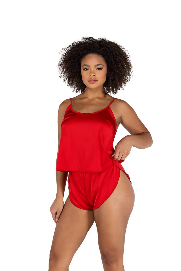 Roma 2PC Soft Satin Tulip Short Set Roma Confidential For Sale